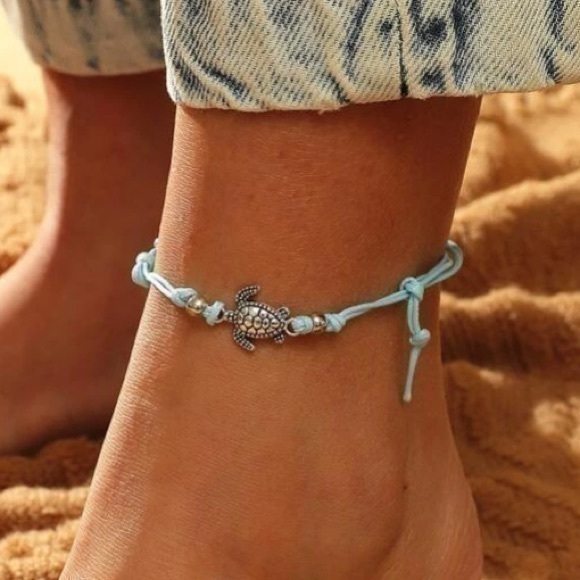 Turtle String Anklet Adjustable - Picture 1 of 6